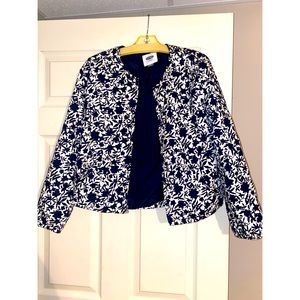 Blue and White Floral Jacket